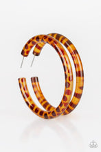 Load image into Gallery viewer, Miami Minimalist - Brown Hoop Earrings