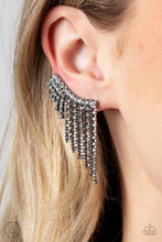 Load image into Gallery viewer, Thunderstruck Sparkle - Black Gunmetal Ear Crawler Earrings