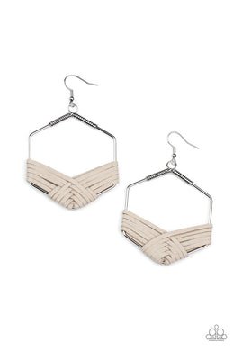 Suede Solstice - Silver Earrings