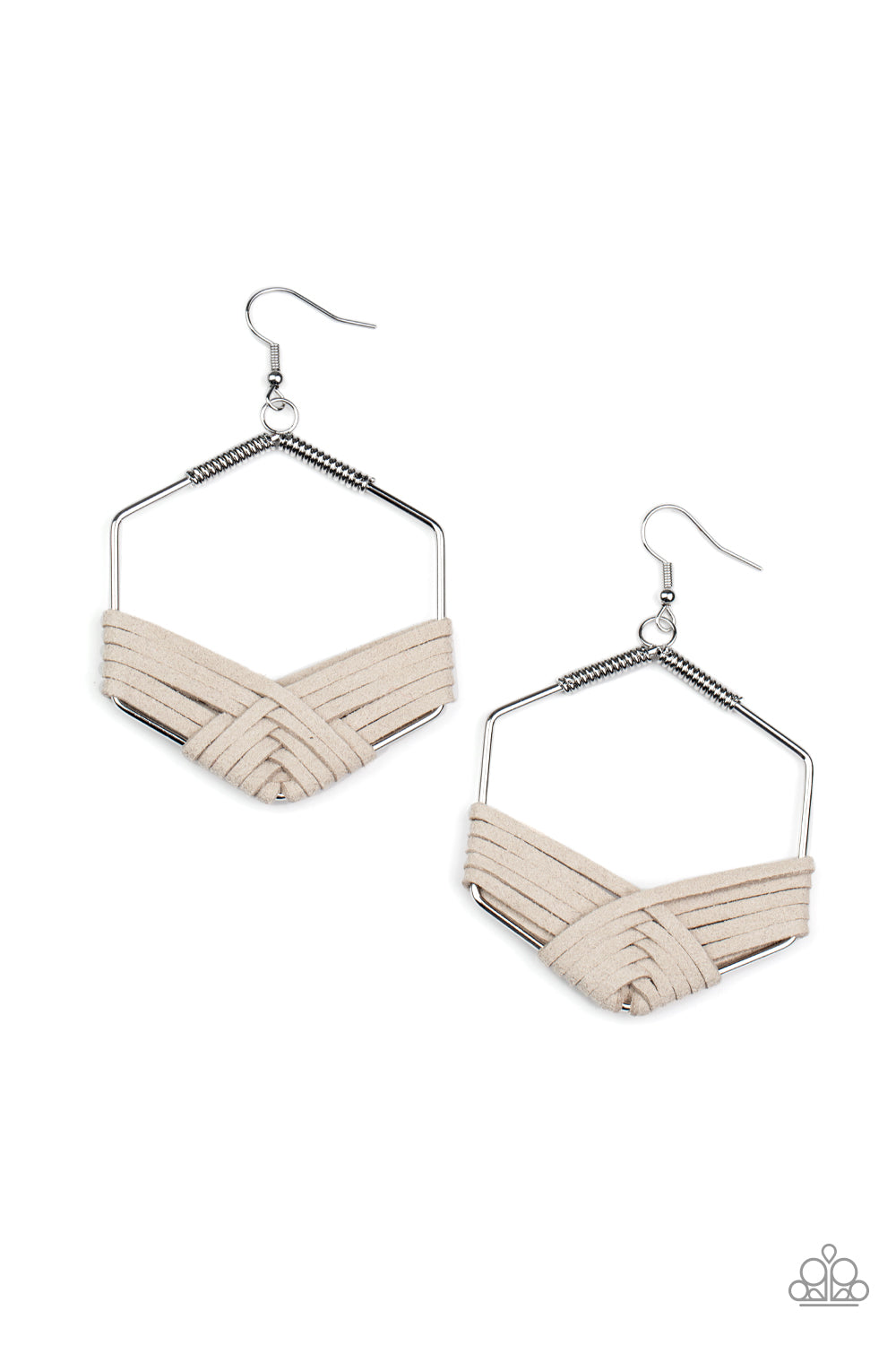 Suede Solstice - Silver Earrings