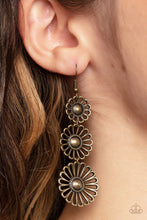 Load image into Gallery viewer, Gazebo Garden - Brass Earrings