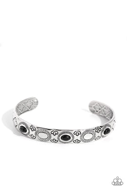 Cactus Canopy - Black Cuff Bracelet
