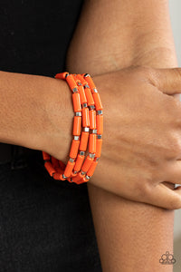 Radiantly Retro - Orange Bracelets