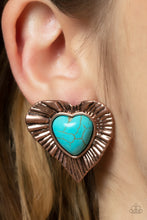 Load image into Gallery viewer, Rustic Romance - Copper Post Earrings