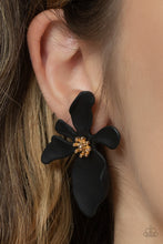 Load image into Gallery viewer, Hawaiian Heiress - Black Post Earrings