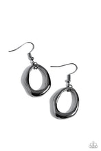 Load image into Gallery viewer, Asymmetrically Artisan - Black (Gunmetal) Earrings