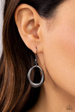 Load image into Gallery viewer, Asymmetrically Artisan - Black (Gunmetal) Earrings