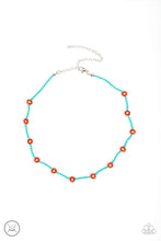 Load image into Gallery viewer, Colorfully Flower Child - Blue Choker Necklace