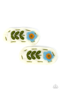 Floral Whimsy - Blue Hair Clips