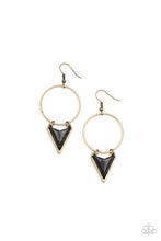 Load image into Gallery viewer, Sahara Shark - Brass Earrings