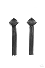Load image into Gallery viewer, Experimental Elegance - Black Gunmetal Post Earrings