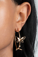 Load image into Gallery viewer, Full Out Flutter - Gold Hoop Earrings