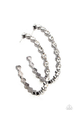 Load image into Gallery viewer, Royal Reveler - Black Gunmetal Hoop Earrings
