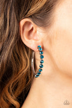 Load image into Gallery viewer, Photo Finish - Blue Hoop Earrings