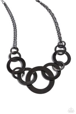 Uptown Links - Black Gunmetal Necklace
