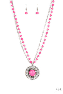 Sahara Suburb - Pink Necklace