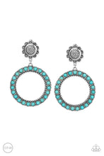 Load image into Gallery viewer, Playfully Prairie - Blue Clip-On Earrings