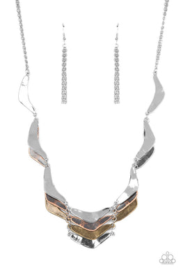 Mixed Metal Mecca - Silver Necklace