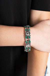 Definitively Diva - Green Stretchy Bracelet