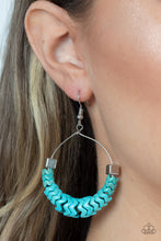 Load image into Gallery viewer, Capriciously Crimped - Blue Earrings