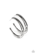 Load image into Gallery viewer, Triple Crown Couture - Silver Hoop Earrings