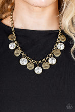 Load image into Gallery viewer, Spot On Sparkle - Brass Necklace