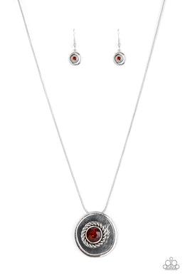 Make Me a MEDALLION-aire - Brown Necklace