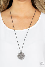 Load image into Gallery viewer, Botanical Bling - Black (Gunmetal) Necklace