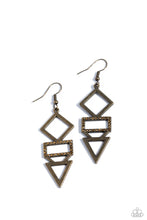 Load image into Gallery viewer, Glamorously Geometric - Brass Earrings