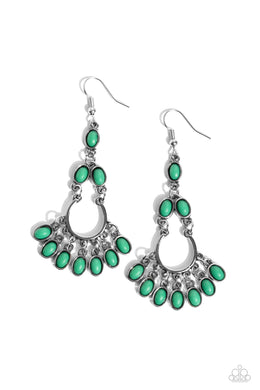 Girly Girl Getup - Green Earrings