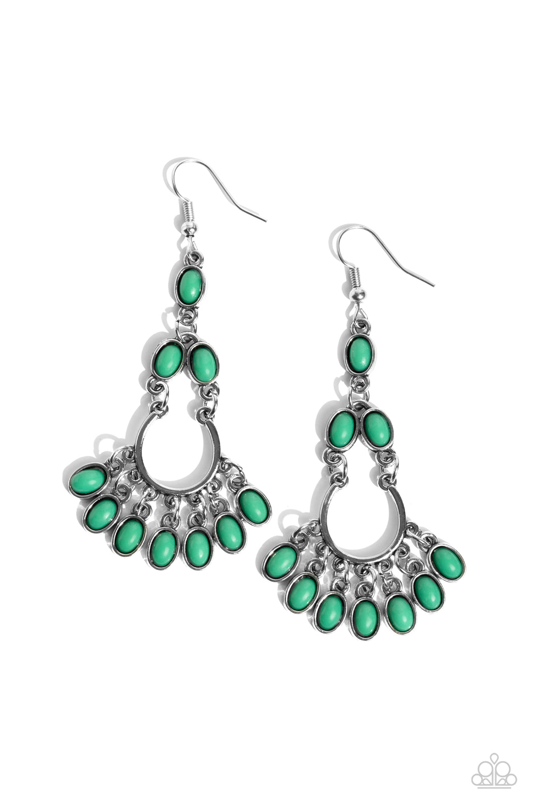 Girly Girl Getup - Green Earrings