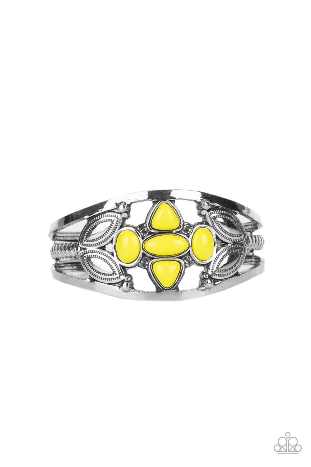 Caribbean Cabana - Yellow Cuff Bracelet