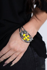 Caribbean Cabana - Yellow Cuff Bracelet