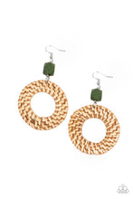 Load image into Gallery viewer, Wildly Wicker - Green Earrings