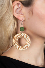 Load image into Gallery viewer, Wildly Wicker - Green Earrings