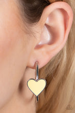 Load image into Gallery viewer, Kiss Up - Yellow Hoop Earrings