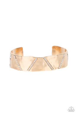 Couture Crusher - Gold Cuff Bracelet