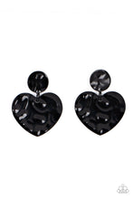 Load image into Gallery viewer, Just a Little Crush - Black Post Earrings