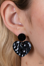 Load image into Gallery viewer, Just a Little Crush - Black Post Earrings