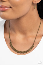 Load image into Gallery viewer, Dicey Demure - Brass Necklace