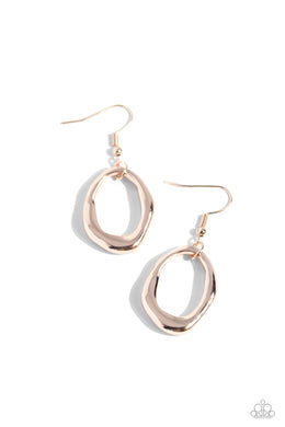 Asymmetrically Artisan - Rose Gold Earrings