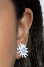 Load image into Gallery viewer, Sunshiny DAIS-y - White Post Earrings