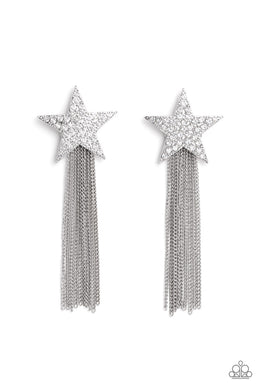 Superstar Solo - White Post Earrings