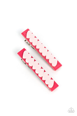 Cutely Cupid - Pink Hair Clips