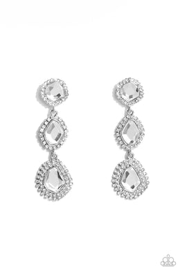 Prove Your ROYALTY - White Post Earrings