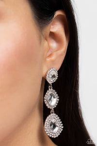 Prove Your ROYALTY - White Post Earrings
