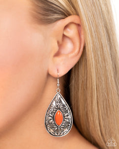 Two PERENNIALS in a Pod - Orange Earrings