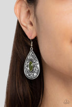 Load image into Gallery viewer, Two PERENNIALS in a Pod - Green Earrings