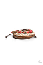 Load image into Gallery viewer, Woodsy Wayfarer - Red Bracelet