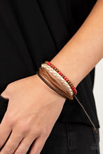 Load image into Gallery viewer, Woodsy Wayfarer - Red Bracelet
